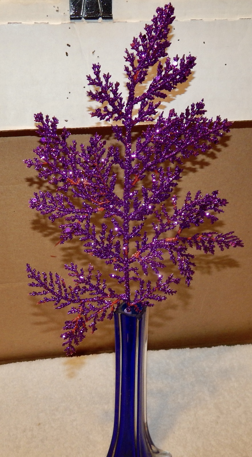 Picks Fake Flowers 12" Tall Celebrate It Table Decor Purple Leaf Red Stems 259D - £2.74 GBP
