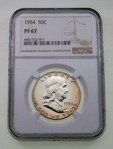 1954 50C Franklin Half Dollar Graded by NGC as PF-67! Gorgeous Strike! - £142.44 GBP