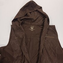 Zenergy by Chico's RN#79984 Women's Brown Full Zip Hooded Vest Pockets Size 2 image 11