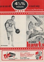 St. Louis Hawks Vintage Basketball Program with Len Wilkens signed note - £79.92 GBP