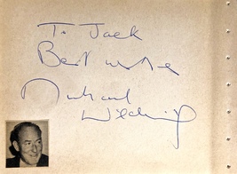 Michael Wilding Autographed Hand Signed Vintage 1950s Album Page Hitchcock - £15.16 GBP