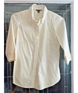 Bitten By Sarah Jessica Parker Pale Yellow Long Sleeve Button Shirt Size L - $11.83