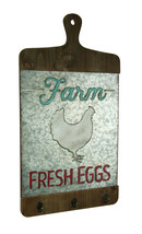 Galvanized Finish Farmhouse Chicken Cutting Board Wall Hook - £25.84 GBP