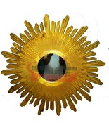 Wall Mirror Round Home Sun Burst room panel Mango Wood &amp; Glass - €236,57 EUR