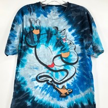 Disney Aladdin Genie Lamp Blue Tie Dye T Shirt Size Large Swirls Magical Rising - £77.39 GBP