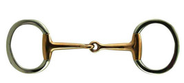 English Saddle Horse Stainless Steel Egg Butt Snaffle Bit w/ 5&quot; Copper M... - £15.97 GBP