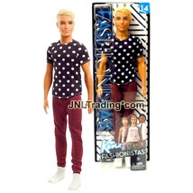 Year 2017 Barbie Fashionistas #14 - Caucasian Doll KEN FJF72 in Polka Dots Shirt - £27.90 GBP