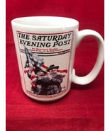  NORMAN ROCKWELL Patriotic Coffee Mug &quot;The Saturday Evening Post&quot; Civil ... - £14.02 GBP