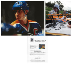 Wayne Gretzky signed Edmonton Oilers 8x10 photo Beckett COA proof autographed. - £277.04 GBP