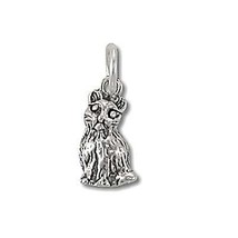 Sterling Silver Sitting Cat Pendant - £20.11 GBP