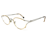 Vintage la Eyeworks Eyeglasses Frames SAVANA Silver Gold Round 45-21-130 - $55.97