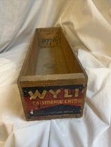 Vintage Farmhouse Wooden Box Wylie California Cherries 17.5”Lx4.75”Wx4”H - £10.57 GBP