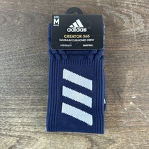 NEW Adidas Creator 365 Navy Blue Athletic Crew Socks Size M Basketball - $10.38