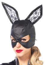 Leg Avenue Women&#39;s Bunny Mask, black, O/S - £68.19 GBP