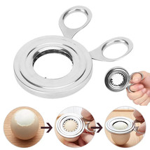 Stainless Boiled Egg Topper Shell Top Cutter Knocker Opener Kitchen Sliv... - $6.90