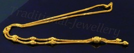 22K Yellow Gold Fancy Stylish Men Women Necklace Box Chain With Diamond Cut Ball - £2,174.00 GBP