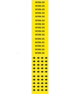 NATURAL GAS Stickers Warning Markers &amp; Direction Arrow Bands BRADY 93340... - $468.84 MXN