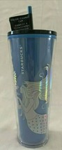 Starbucks 2021 Christmas Color Change Cold Cup Tumbler Venti Blue Siren  - $367.96 MXN