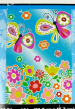 Butterfly Garden Flag 18x12.5 inches Nylon  Illustrated Butterfly/Flower... - $9.49