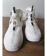 Soft New  High Top Lace Up  Man Sneakers White Uk Size 10 EU 44 - $45.98