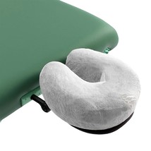 100 Disposable Face Cradle Covers 13&quot; White Polypropylene Massage Table Cover - £21.45 GBP