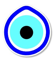 Evil eye turkish eye nazar car truck window bumper laptop cup sticker decal 3.5&quot; - £2.98 GBP