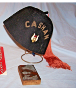 Gemsco Brand Masonic Shriner Cashan Fez w/Tassel, Pin + Syria Harice Uni... - $48.02 CAD
