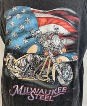 Vintage Milwaukee Steel T Shirt Tank Top Biker Motorcycle Trucker Large USA 90s - £19.80 GBP