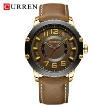 CURREN Watch Men Fashion Sport Wristwatch Leather Mens Watches Waterproo... - $47.53