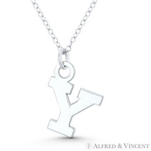 Initial Letter &quot;Y&quot; 22x14mm (0.9in x 0.6in) Charm Pendant in .925 Sterling Silver - $17.81+