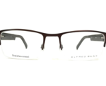 Alfred Sung Eyeglasses Frames AS4958 BRN CEN Brown Grey Half Rim 52-19-145 - £44.66 GBP