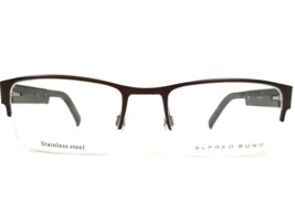 Alfred Sung Eyeglasses Frames AS4958 BRN CEN Brown Grey Half Rim 52-19-145 - £44.66 GBP
