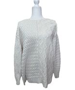 The Limited Hand Knit Cable Knit Sweater Size L Fisherman Textured Chunk... - $345.05 MXN