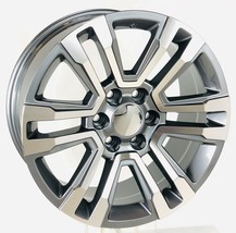 GMC 20&quot; Gunmetal &amp; Machine Denali Split Spoke Wheels For 2000-2024 Sierr... - £720.33 GBP