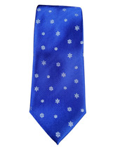 Ho Ho Ho Christmas Blue Glitter Snowflake Men&#39;s Necktie 56&quot;x3.5&quot; - $9.99