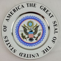 Eagle Patriotic Plate USA Labor Day Veteran Memorial Independence Americ... - $7.95