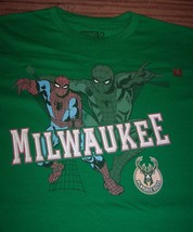 Milwaukee Bucks Nba SPIDER-MAN Spiderman Marvel Comics T-Shirt Mens Xl New - £15.92 GBP