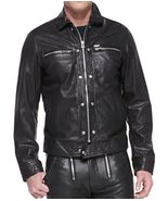 Men Leather Jacket Black Slim fit Biker Motorcycle Genuine Lambskin Jack... - £92.01 GBP