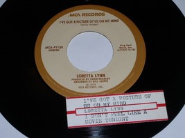 Loretta Lynn Us On My Mind I&#39;ve Got A Picture 45 Rpm Record Juke Box Strip MCA  - £15.66 GBP