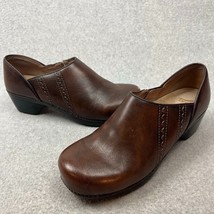Dansko Sienna Women Brown Clog Shoes Size 12 / EUR 42 Leather Chucky Slip on - £31.36 GBP