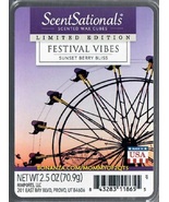 Festival Vibes ScentSationals Scented Wax Cubes Tarts Melts Potpourri Ca... - £2.73 GBP