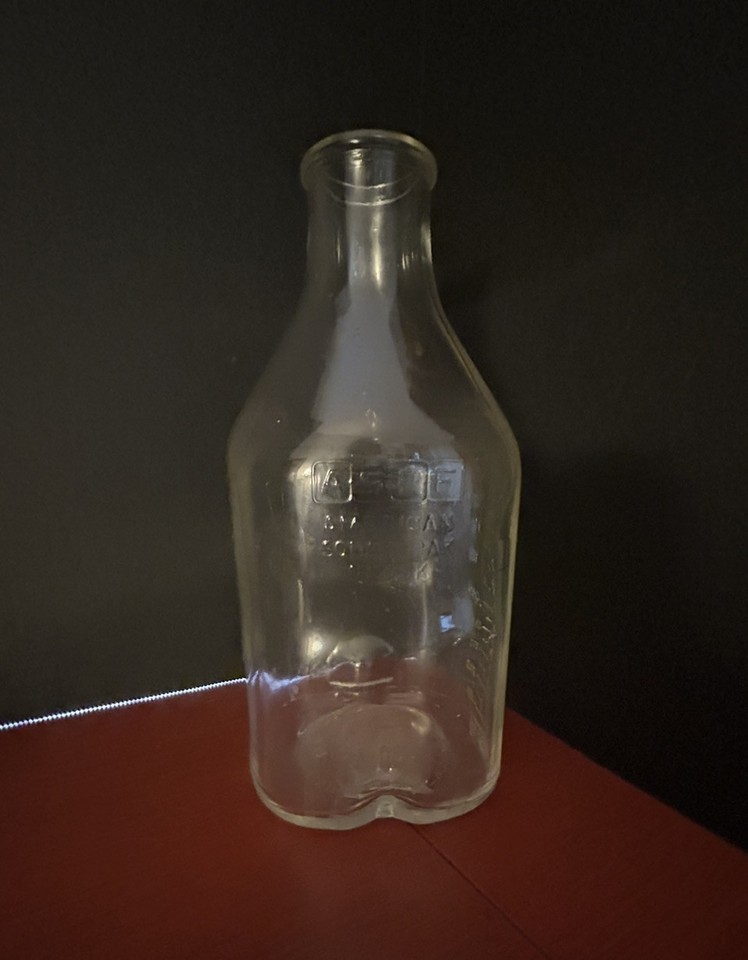 Vtg Pyrex 1050 ml Clear Bottle ASPF American Sterilizer Co. Erie, Pa. Flask - $25.73
