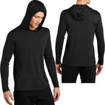 Mens Long Sleeve Hoodie T-Shirt Lightweight Moisture Wicking Exercise XS... - £15.66 GBP+