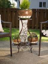 HOURGLASS TRIPLE PLANT STAND - $50.00