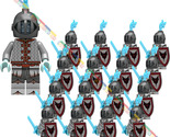 16PCS Medieval War Castle Kingdom Dark Knight Military Soldiers Minifigu... - $28.98