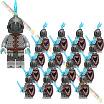16PCS Medieval War Castle Kingdom Dark Knight Military Soldiers Minifigures Toys - £22.89 GBP