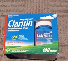 Claritin 24hr Non-drowsy Allergy Tablets Loratadine 10mg 100 Ct.(J36) - £21.78 GBP