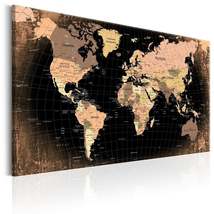 Tiptophomedecor Stretched Canvas World Map Art - Earth - The Land - Stretched &amp;  - £63.16 GBP+