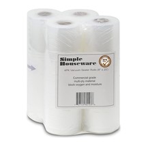 Simplehouseware Vacuum Sealer Bags 8&#39;&#39; X 25&#39; Sous Vide Bag Roll, 4-Pack - £30.36 GBP