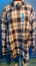 Carhartt Flannel Relaxed Fit Long Sleeve Shirt Men&#39;s XL Plaid Black Red NWT - £43.78 GBP